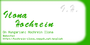 ilona hochrein business card